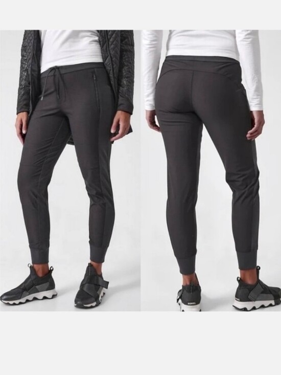 Athleta Pants - Athleta Black Headlands Hybrid Trek Jogger Pants Size 8